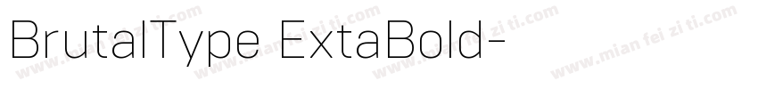 BrutalType ExtaBold字体转换